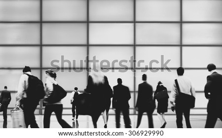 Commuter Business People Corporate Rush Hour Travel Concept