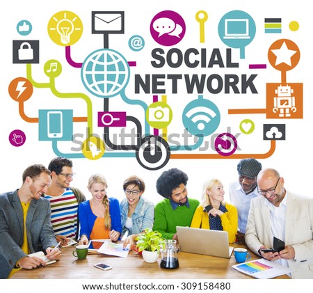 Business People Meeting Connection Communication Social Network Concept