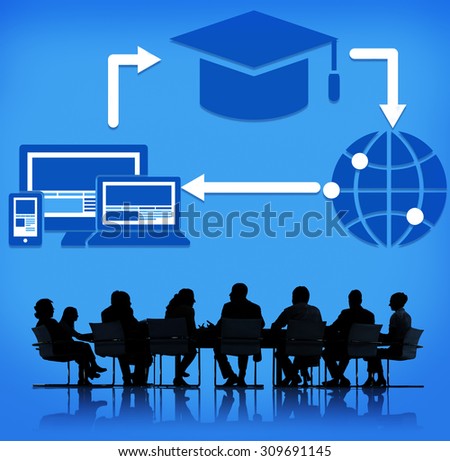 Online Education Classroom Internet Technology Degree  Convenience Concept