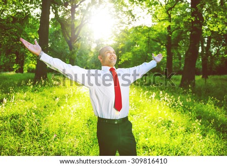 Business Relaxation Refreshing Freedom Nature Concept