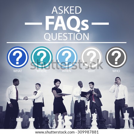 Frequently Asked Questions FAQ Problems Concept