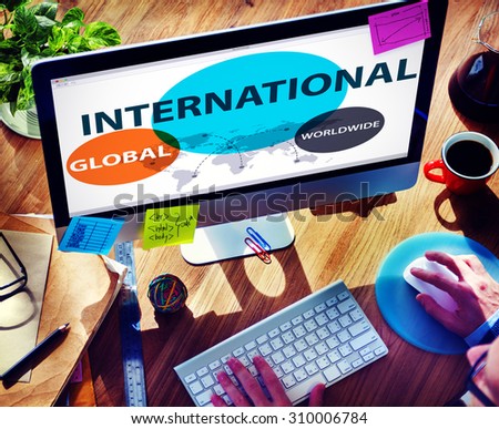 International Global Community Worldwide Trading Concept