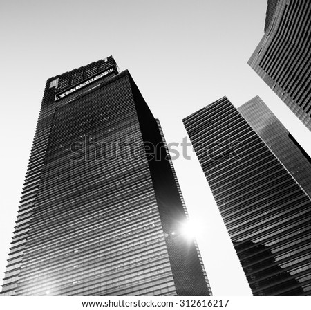 Office Building Cityscape Personal Perspective Concept