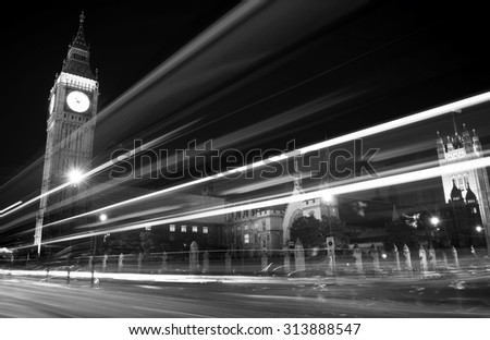 London Lights Clock Tower Famous Place Concept