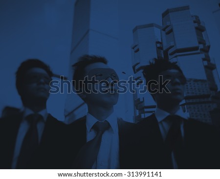 Businessmen Corporate Superhero City Concept