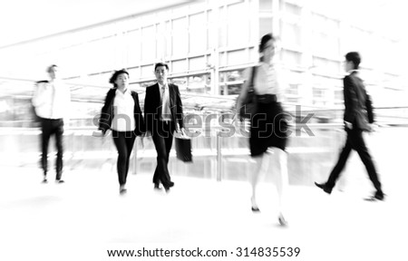 People commuting City Life Busy Pedestrian Concept