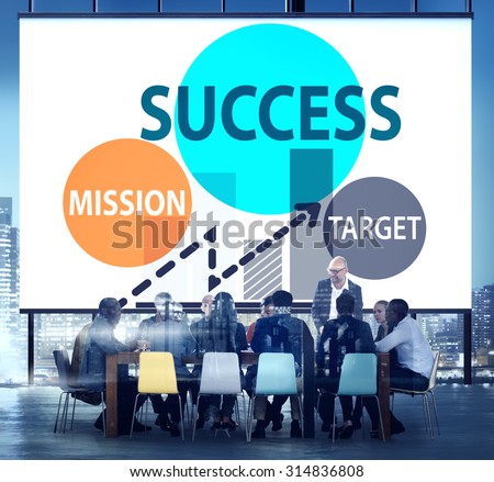 Success Mission Target Business Growth Planning Concept