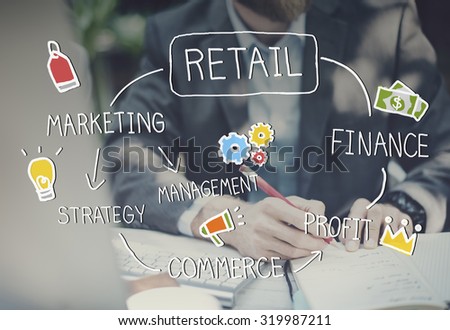 Retail Online Marketing Strategy Commerce Advertising Concept