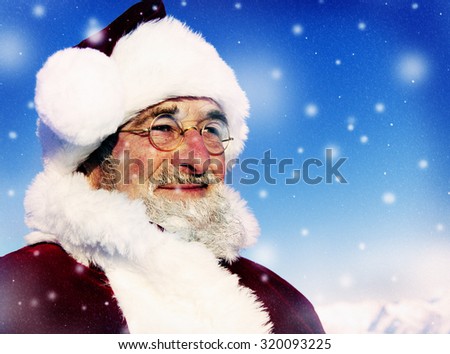 Santa Winter Seasonal New Year Snowing Concept