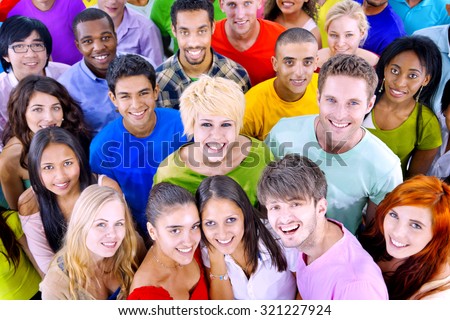 People Youth Culture Together Students Cheerful Concept