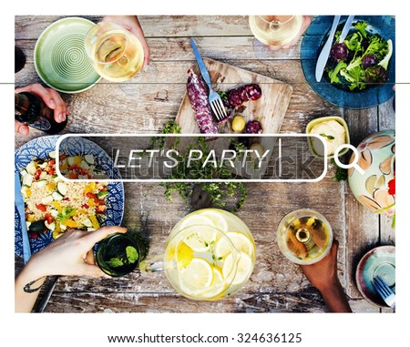 Let\'s Party Summer Freedom Happiness Concept