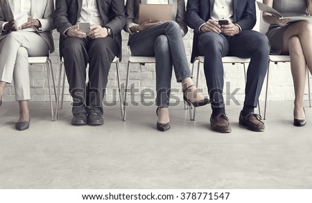 Human Resources Interview Recruitment Job Concept Stock foto © 