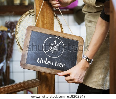 Similar – Image, Stock Photo Gluten free grains in bowls on kitchen table