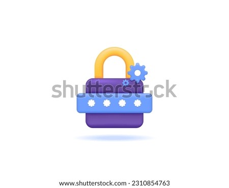 reset password. configure system security and protection settings. user privacy settings. codes, locks, and gears. technology and services. symbol or icon. minimalist 3d concept design. vector element