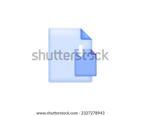 export documents, compress files, resize, save pages. a large sheet of paper with arrows and a small sheet of paper. symbol or icon. minimalist 3d concept design. vector elements. white background