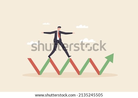 Financial stock market volatility rising and falling concept. stock market risk or crypto currency market. Stockfoto © 