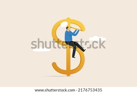 Financial expert or a  planner. 
Investment analyst. Accounting Department. Businessman drawing the US dollar symbol.