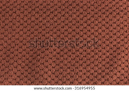 A fine texture of soft brown cotton bath towel