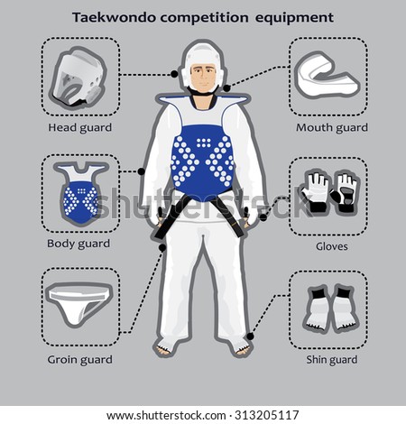 Taekwondo Korean martial art competition equipment sport