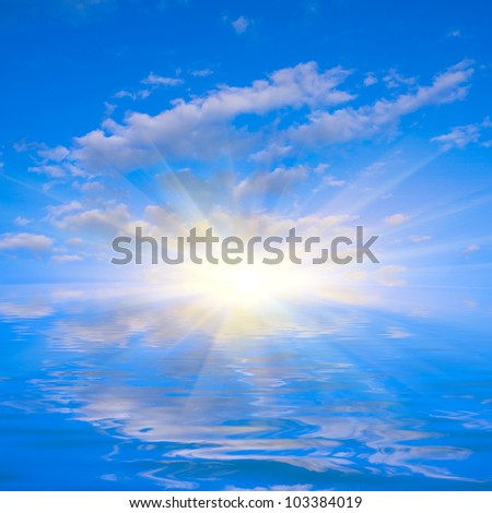 Sunshine Over Water Surface Stock Photo 103384019 : Shutterstock