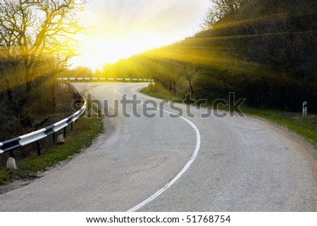 Image, Stock Photo car free street crossing in the winter sun