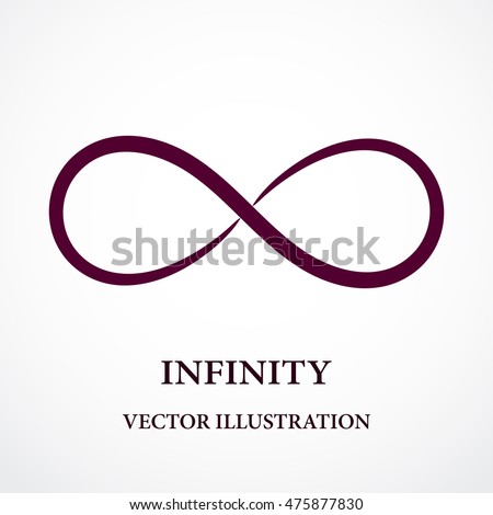 Abstract infinity symbol. Vector design. Creative concept.