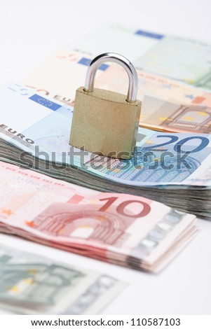 Euro money are a safe investment - money concept.