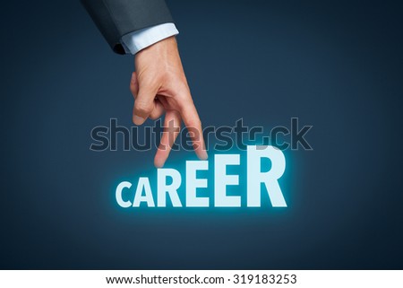 Career, personal development, personal and career growth, success, progress, motivation and potential concepts.