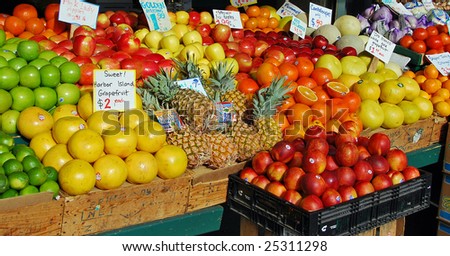 Fruit stand at farmers market