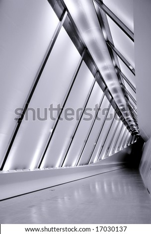 Footbridge indoor perspective (Expo Zaragoza - Spain)