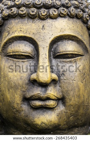 Garden buddha Statue detail background