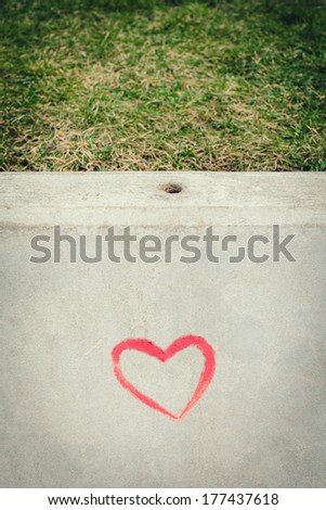 Sidewalk chalk heart