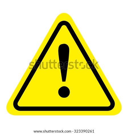 Warning Sign Icon, Isolated On White Background, Vector Illustration ...