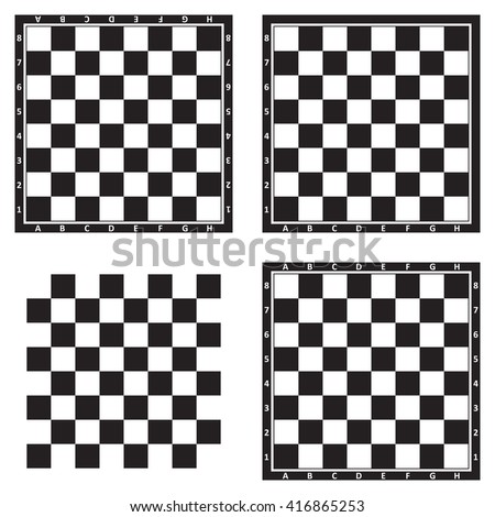 Chess board background design, black and white, vector illustration.