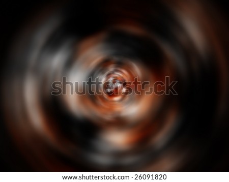 Abstract dark orange wormhole