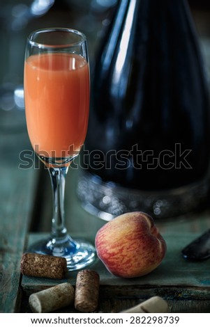 Similar – Foto Bild Bellini Champagner-Cocktail im Glas isoliert auf weißem Hintergrund