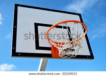 Basketball board over the sky