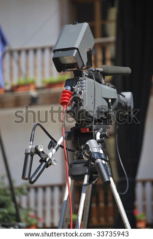 television camera ready to record the show