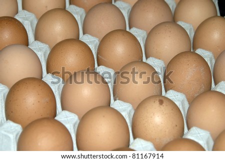 Some natural brown eggs. Food plenty of proteins