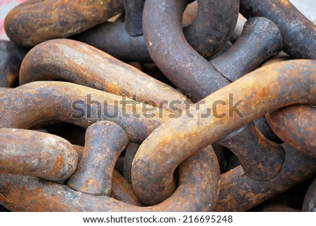 Rusty links of a giant chain