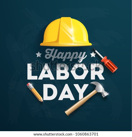 Happy Labor Day banner. 1st May. Design template. Vector illustration