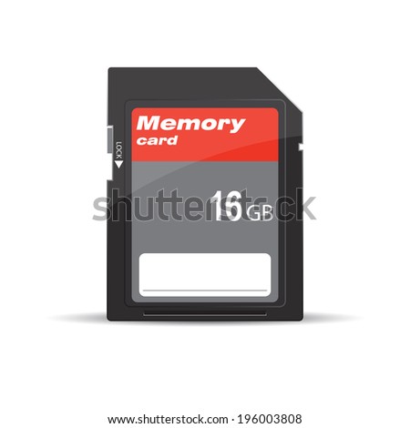 Memory card vector illustration. Isolated