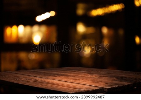 Image, Stock Photo Food background with empty wooden cutting board, herbs, garlic, olive oil, spices on grey concrete kitchen table. Cooking with fresh, flavorful ingredients. Top view with copy space.