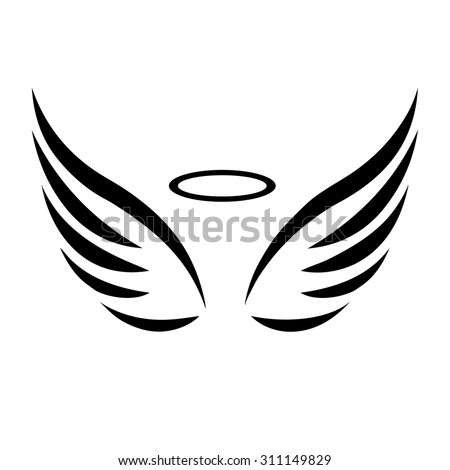 Vector Sketch Of Angel Wings On White Background - 311149829 : Shutterstock
