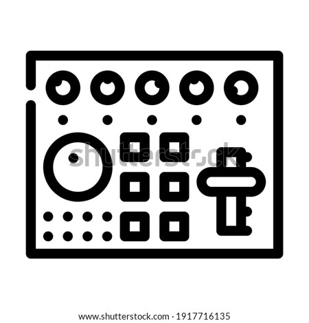 video mixer line icon vector. video mixer sign. isolated contour symbol black illustration
