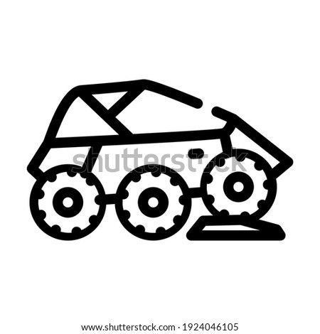 off-road car line icon vector. off-road car sign. isolated contour symbol black illustration