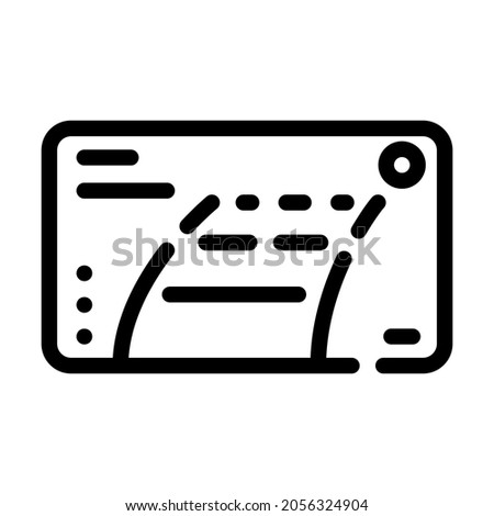 car rear view camera viewfinder line icon vector. car rear view camera viewfinder sign. isolated contour symbol black illustration