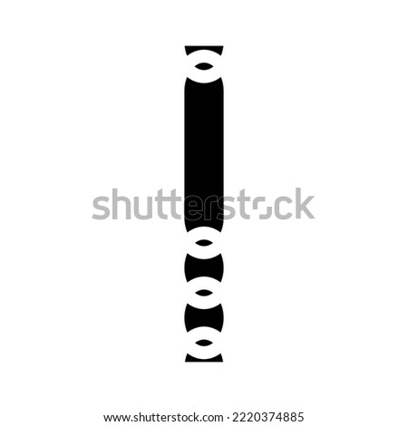 figaro chain glyph icon vector. figaro chain sign. isolated symbol illustration