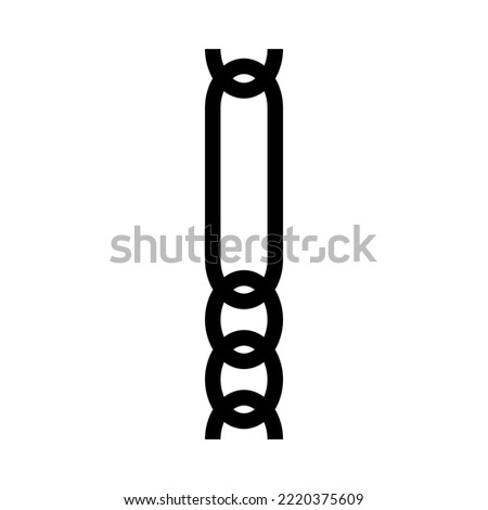 figaro chain line icon vector. figaro chain sign. isolated contour symbol black illustration