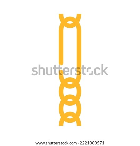 figaro chain color icon vector. figaro chain sign. isolated symbol illustration